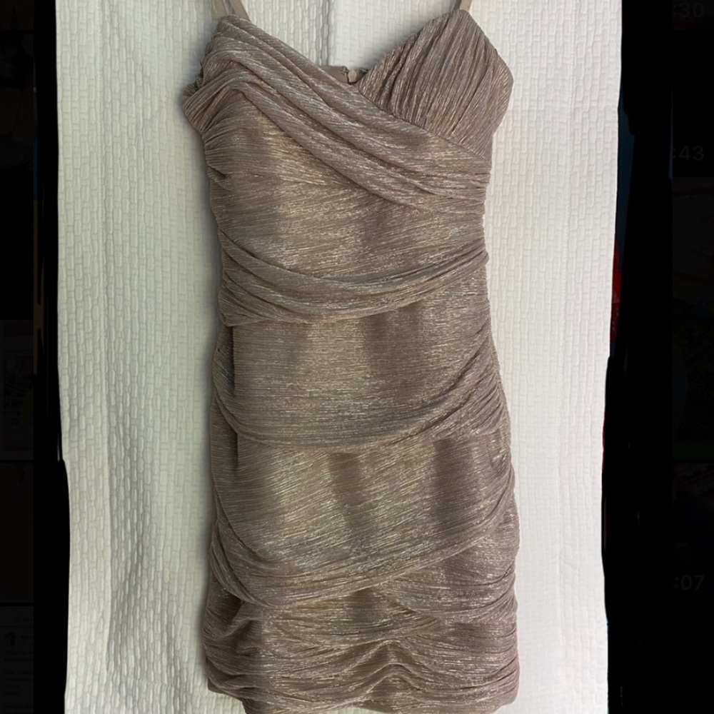 Metallic gold Max and Cleo dress